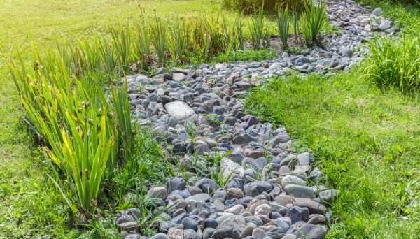 River Rock Garden Installation in Noblesville